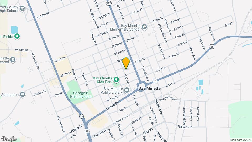 414 Hall Ave Map and Location Details