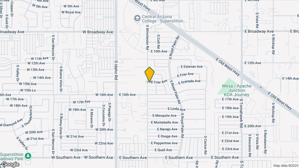 427 E Friar Ave Mapa y Detalles de la Ubicación