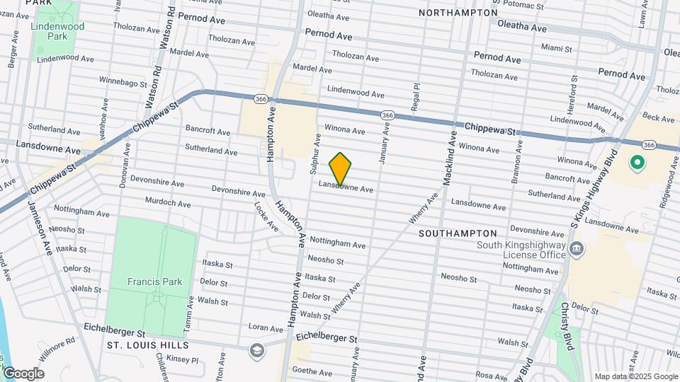 5704 Lansdowne Ave Map and Location Details