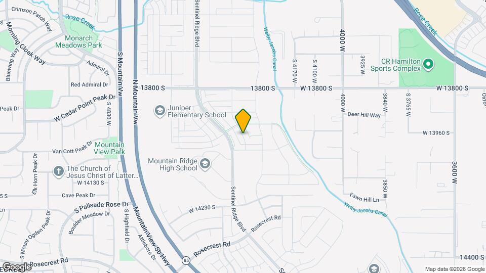 13961 S Champlin Peak Dr Map and Location Details