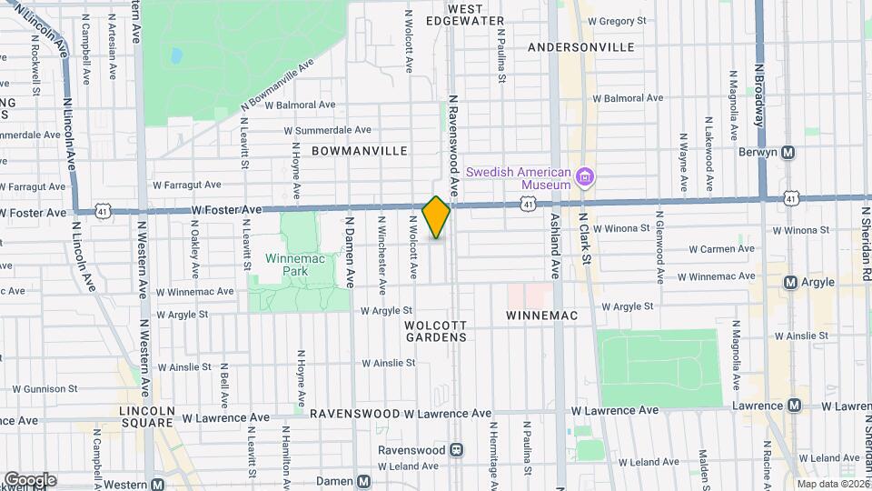 1827 W Winona St Map and Location Details