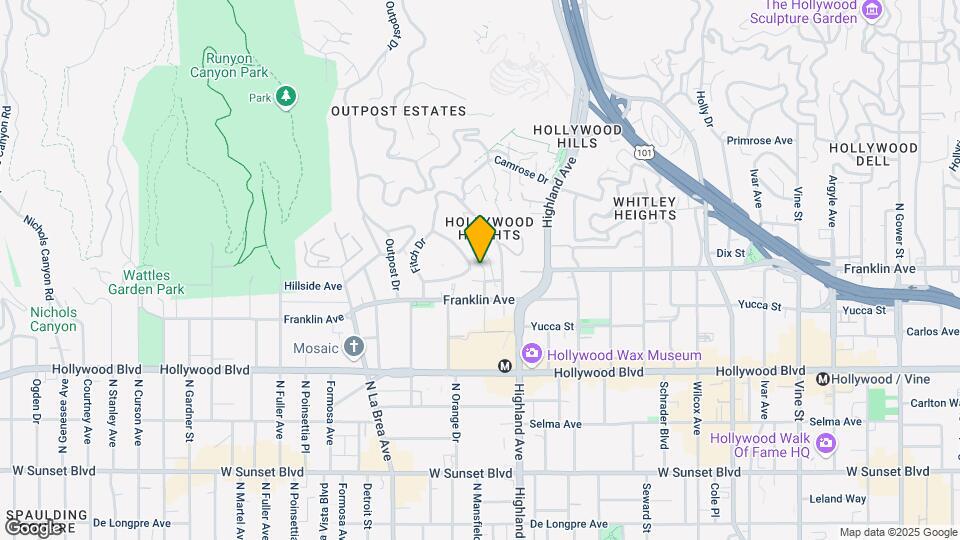 1903 N Orchid Ave-Unit -6907 1/2 Map and Location Details