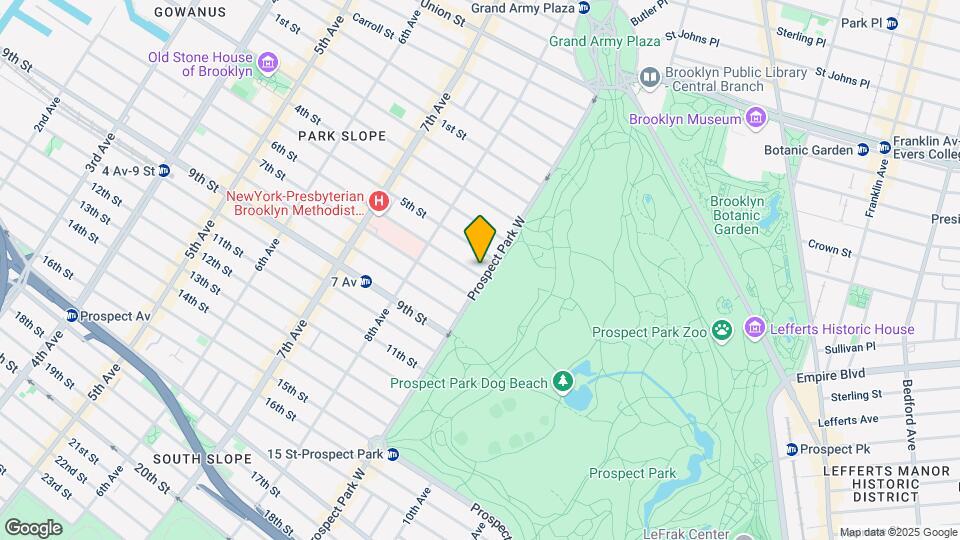 105 Prospect Park W Mapa y Detalles de la Ubicación