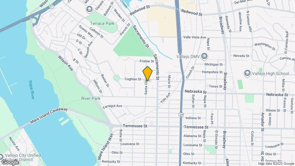 1722 Santa Clara St Map and Location Details