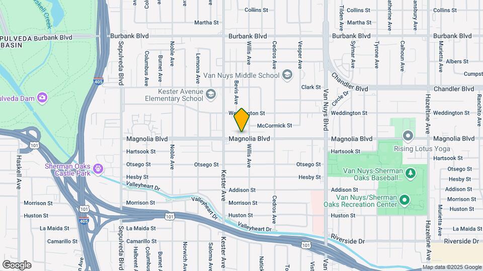 14819 Magnolia Blvd Map and Location Details