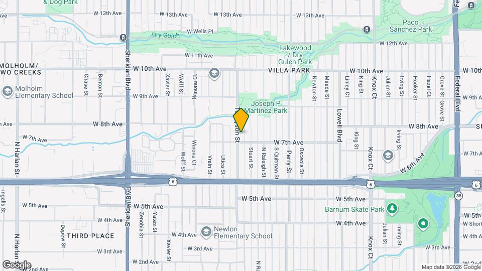 718 Tennyson St Map and Location Details