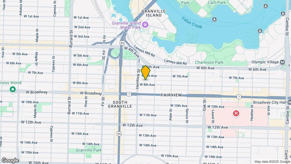 1329-1371 W 8th Ave Map and Location Details