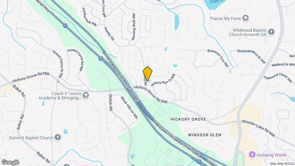 1821 Hickory Creek Ct NW Map and Location Details