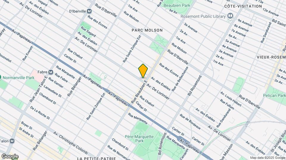 6505 De Lorimier Av Map and Location Details