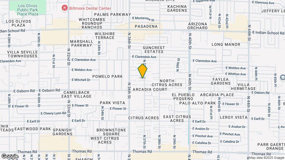 3438 N 37th St Map and Location Details