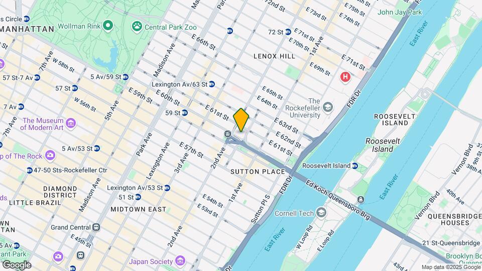309 E 60th St Mapa y Detalles de la Ubicación