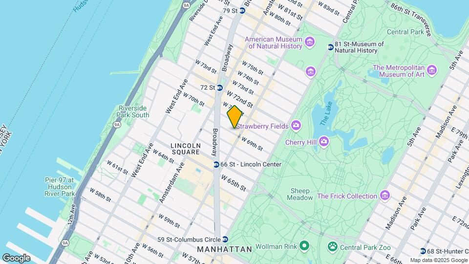 111 W 69th St Map and Location Details