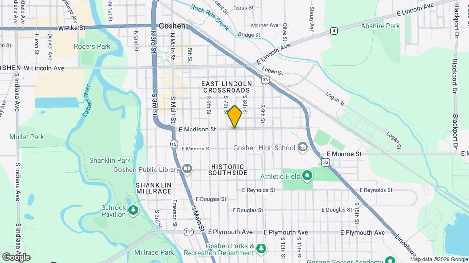 410 E Madison St Map and Location Details