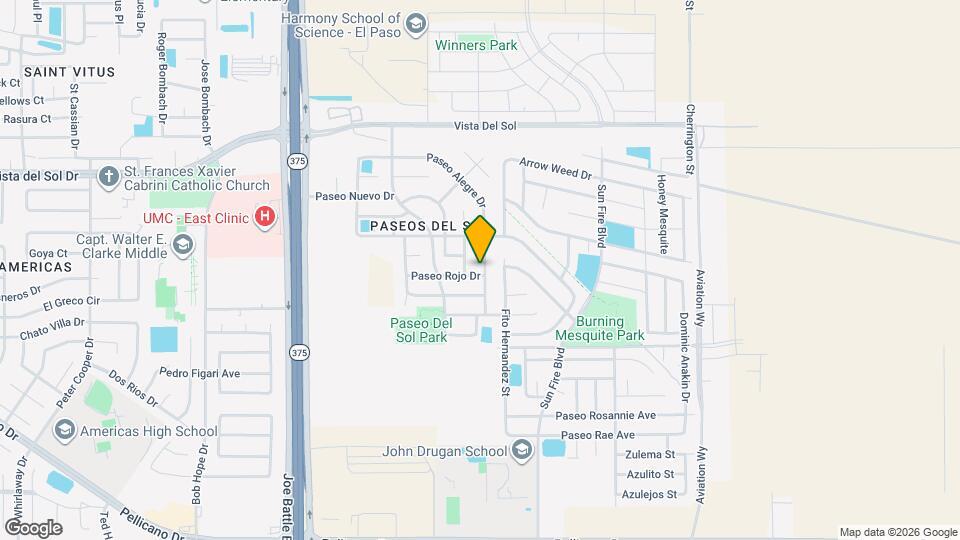 12561 Paseo Alegre Dr Map and Location Details