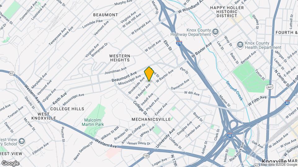 1311 W Baxter Ave Map and Location Details