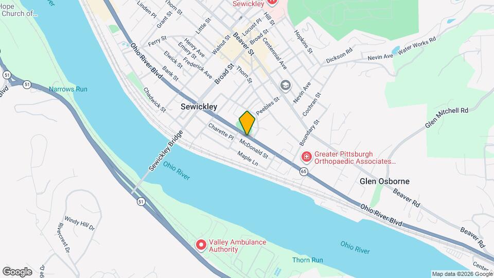 724 Ohio River Blvd Map and Location Details