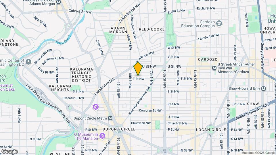 1749 T St NW Map and Location Details