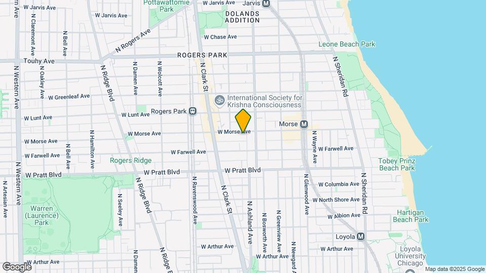 1625 W Morse Ave Map and Location Details