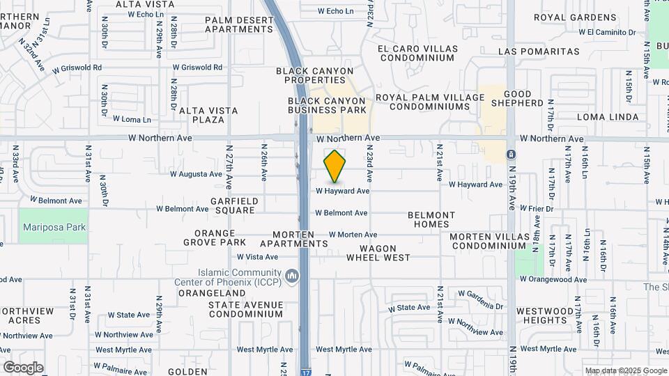 2402 W Hayward Ave Mapa y Detalles de la Ubicación