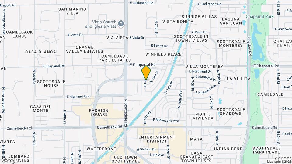 7302 E Rancho Vista Dr Map and Location Details