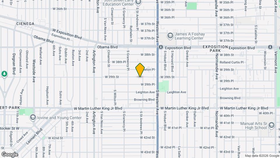 1712 1/2 W 39th St Map and Location Details