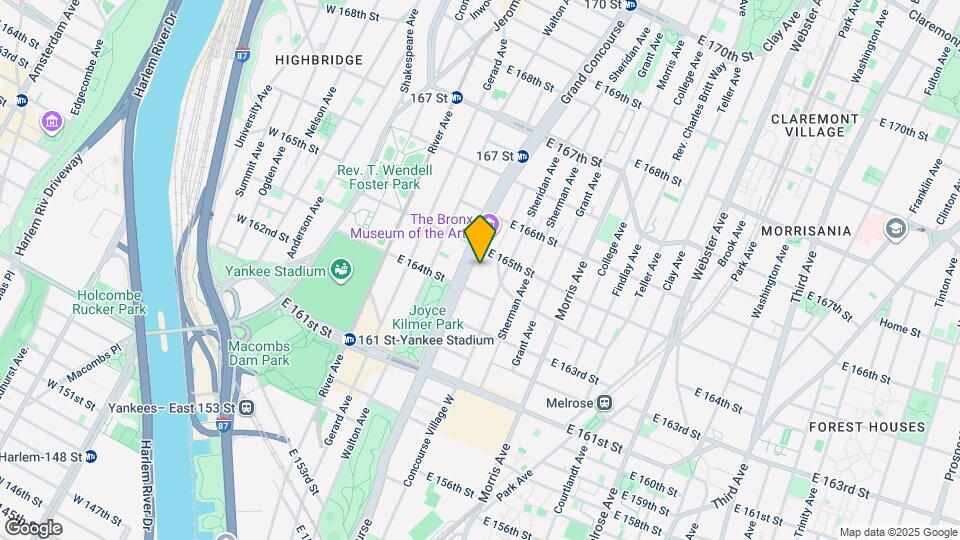 1020 Grand Concourse Mapa y Detalles de la Ubicación