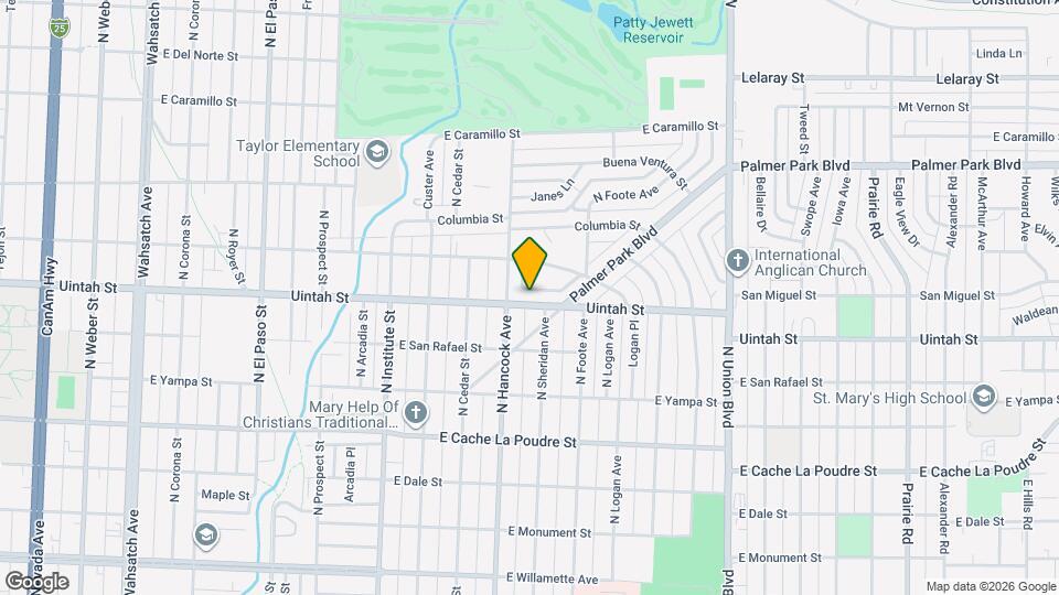 1218 E Uintah St Map and Location Details