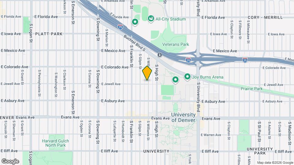 1895 S Williams St Map and Location Details