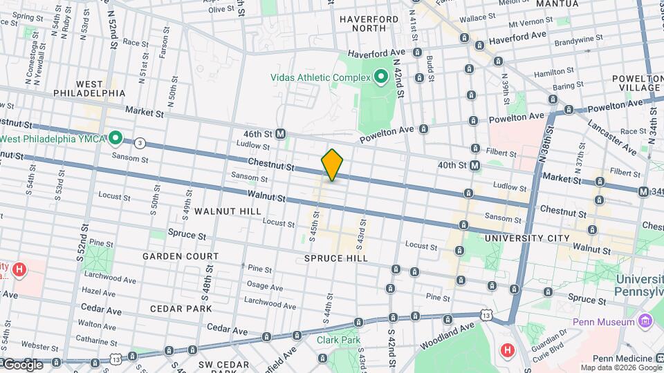 4429 Sansom St, Unit Unit 3 Map and Location Details