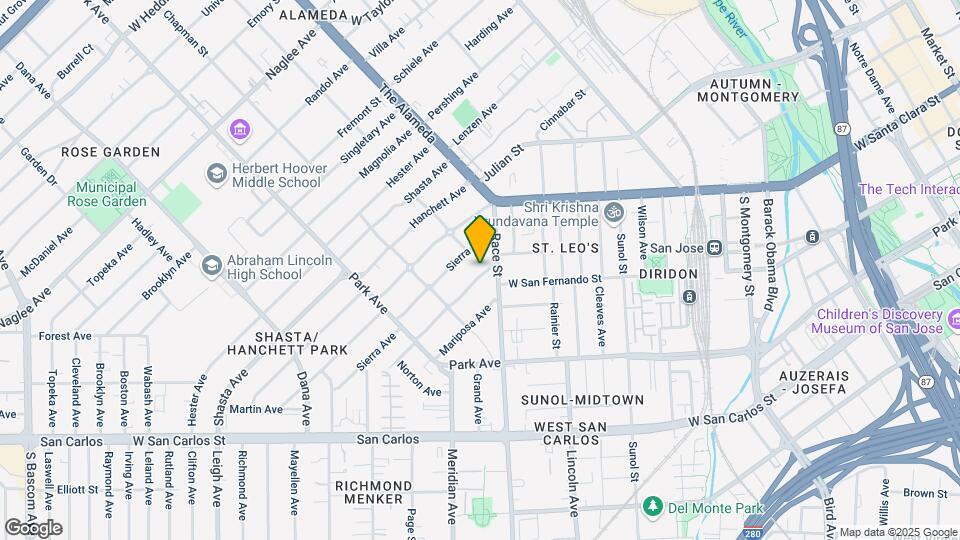 1171 Yosemite Ave Map and Location Details
