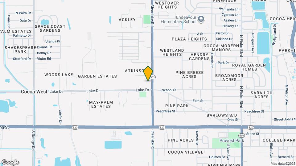615 Clearlake Rd Map and Location Details