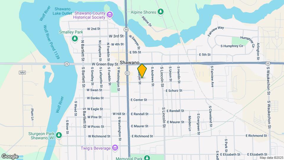 205 E Division St Map and Location Details