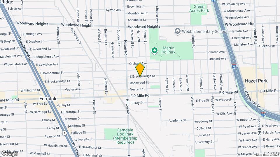 1140 E Breckenridge St Map and Location Details