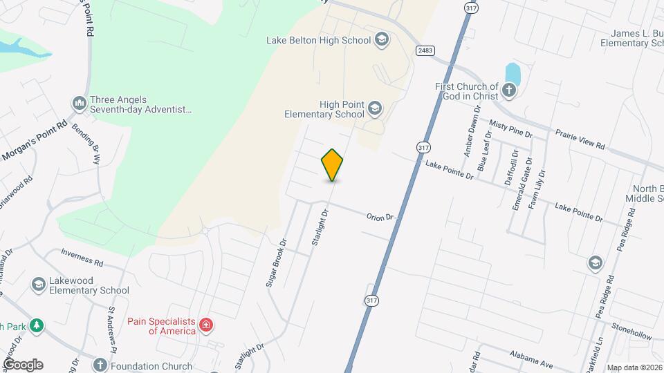 1314 Starlight Dr Map and Location Details