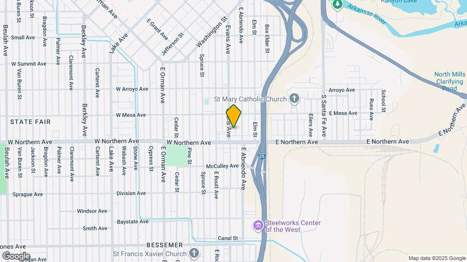 1228 E Evans Ave Map and Location Details