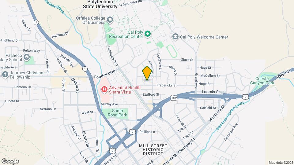 1270 Fredericks St Map and Location Details