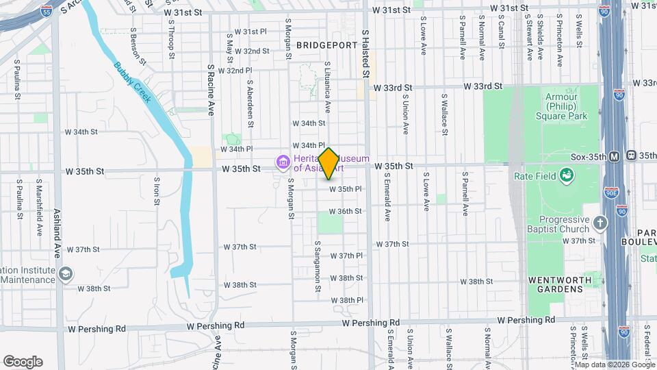 920 W 35th Pl Map and Location Details