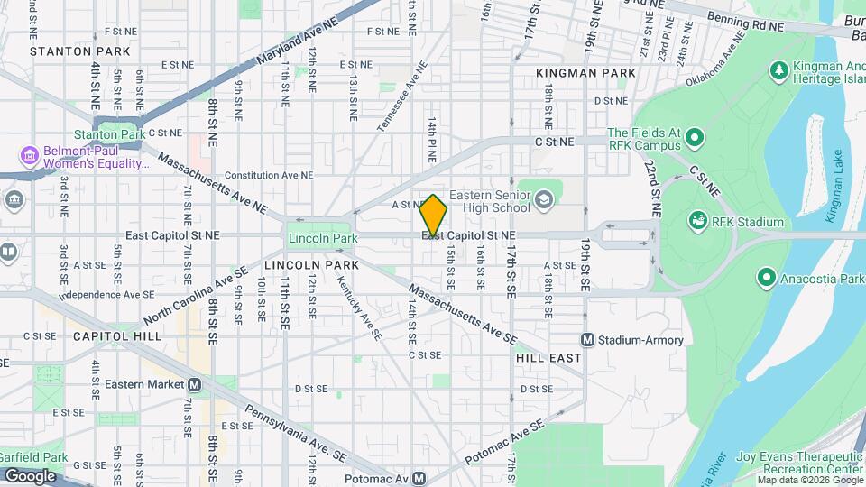 1427 East Capitol St NE Map and Location Details
