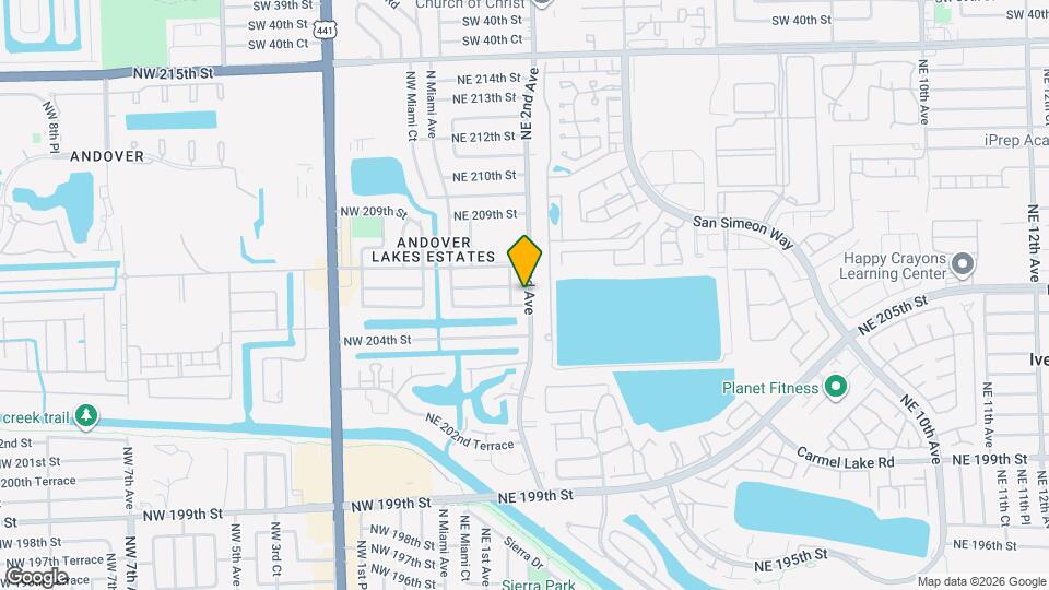 20600 NE 2nd Ct Map and Location Details