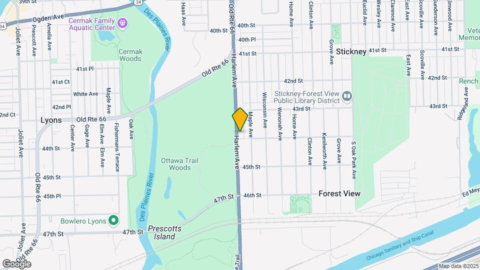 4321 Harlem Ave Map and Location Details