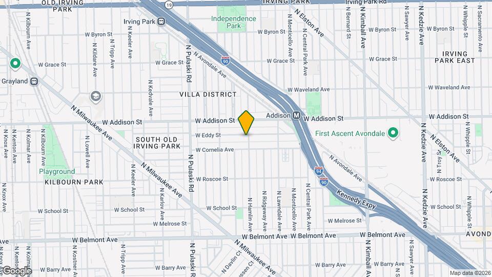 3518 N Hamlin Ave Map and Location Details