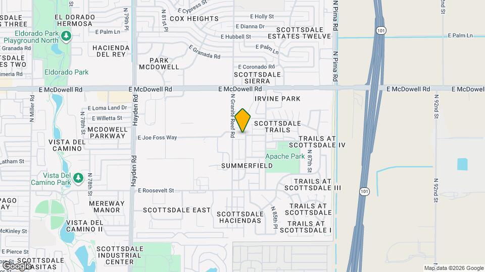 1264 N 84th Pl Map and Location Details