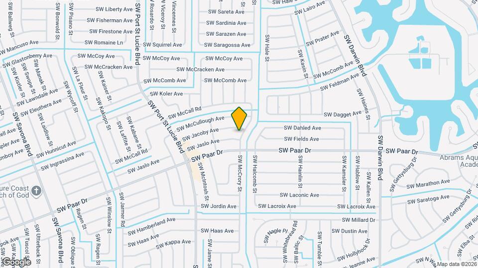 3912 SW McCrory St Map and Location Details