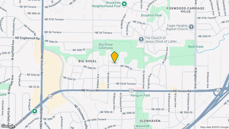 3619 NE 54th Terrace Map and Location Details