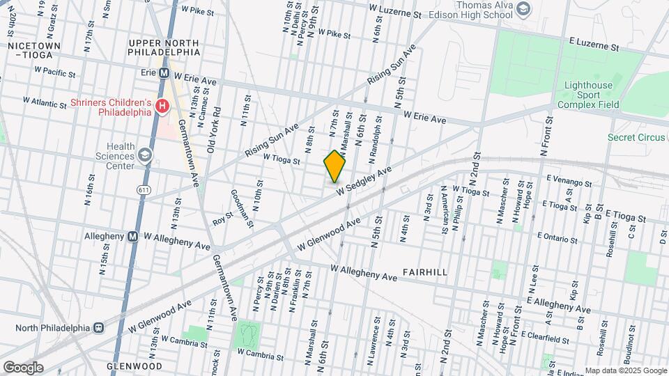 3410 N Marshall St Map and Location Details