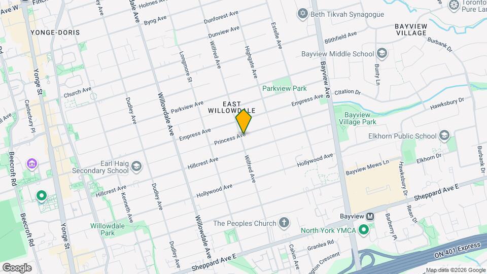 309 Princess Ave Map and Location Details