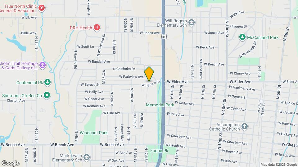 1621 W Spruce Ave Map and Location Details