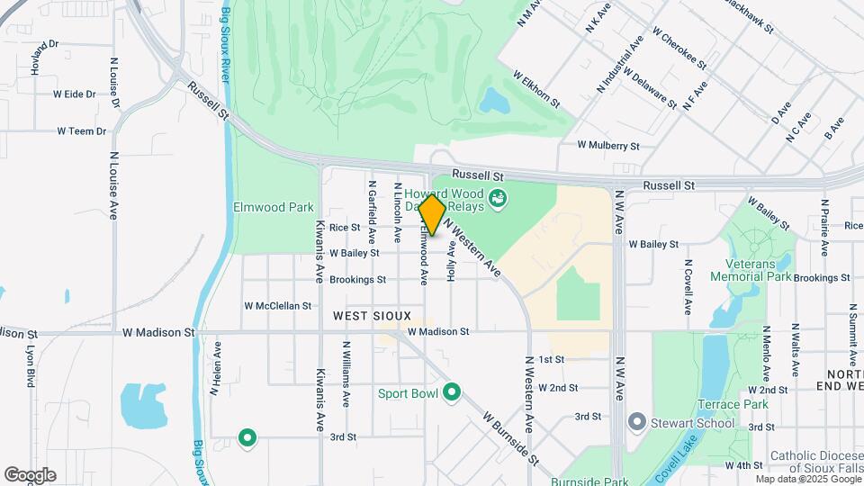 1304 N Elmwood Ave Map and Location Details