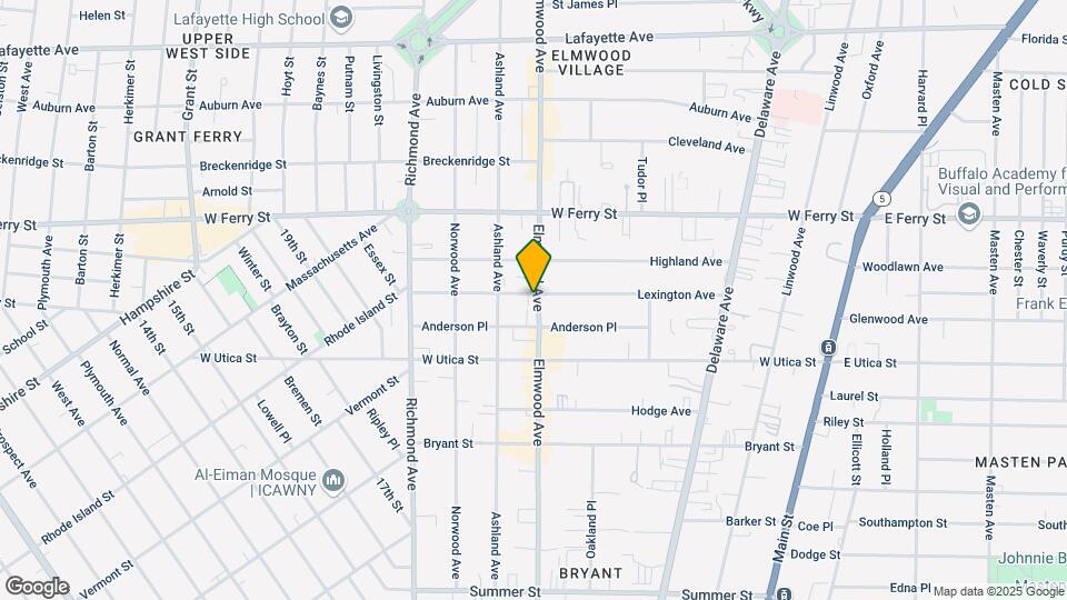 584 Elmwood Ave Map and Location Details