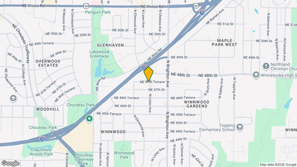 4721 NE 47th Terrace Map and Location Details